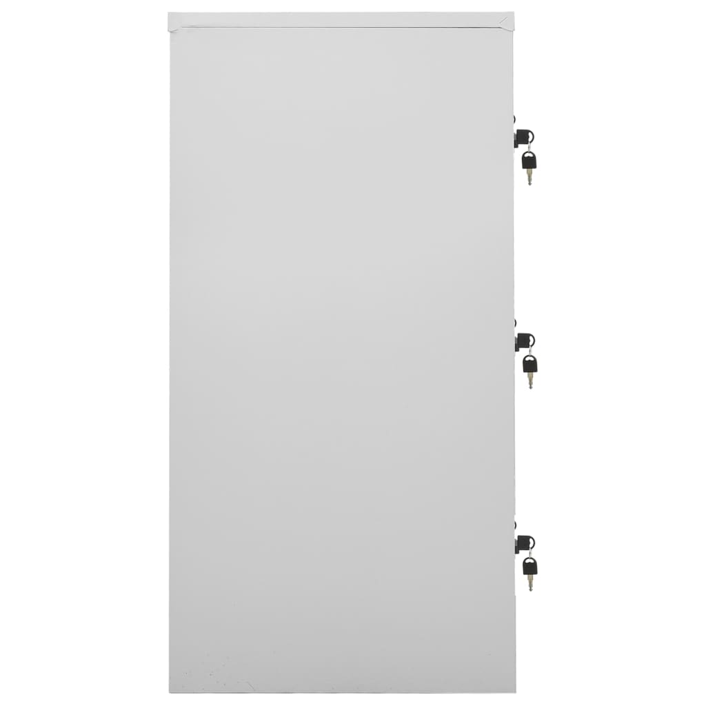 vidaXL Φοριαμοί 5 τεμ. Ανοιχτό Γκρι/Πράσινο 90x45x92,5 εκ. Ατσάλινοι