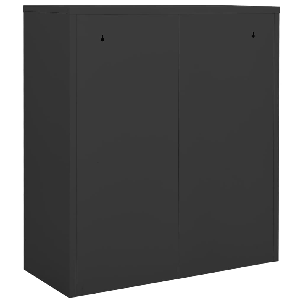 vidaXL Ντουλάπα Γραφείου με Γλάστρα Ανθρακί 90 x 40 x 125 εκ. Ατσάλινη