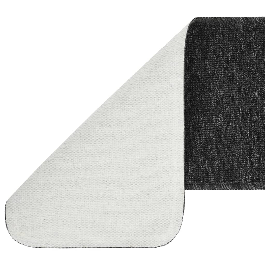 vidaXL Πατάκια Σκάλας Αντιολισθητ. Ορθογώνια 15 τεμ. Ανθρακί 75x20 εκ.