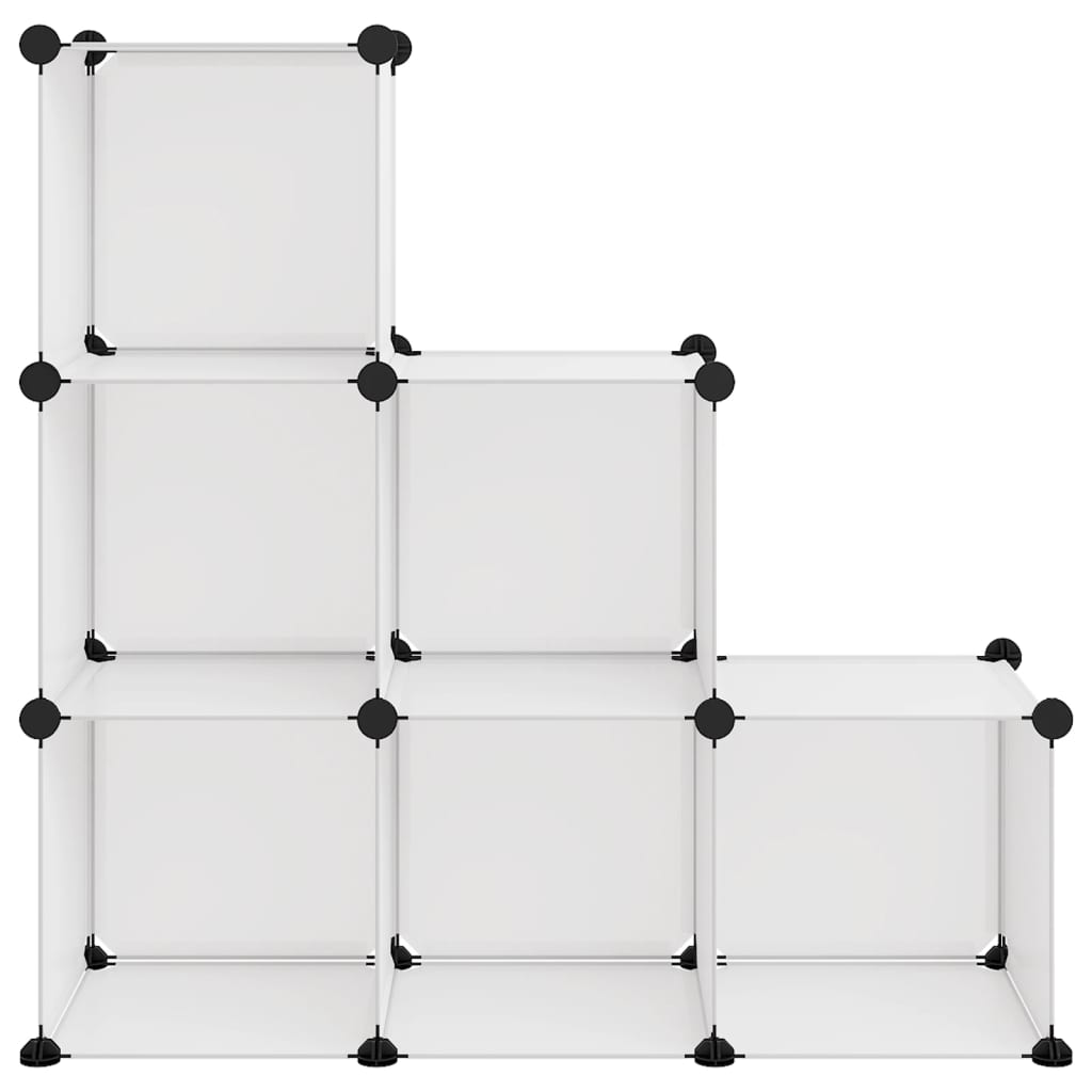 vidaXL Κύβοι Αποθήκευσης & Οργάνωσης 6 τεμ. Διάφανοι Πολυπροπυλένιο