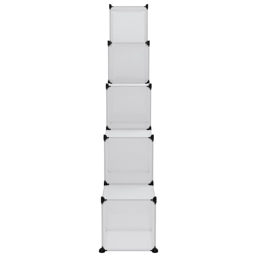 vidaXL Κύβοι Αποθ. & Οργάνωσης με Πόρτες 15 τεμ. Διάφανοι Πολυπρ/λένιο