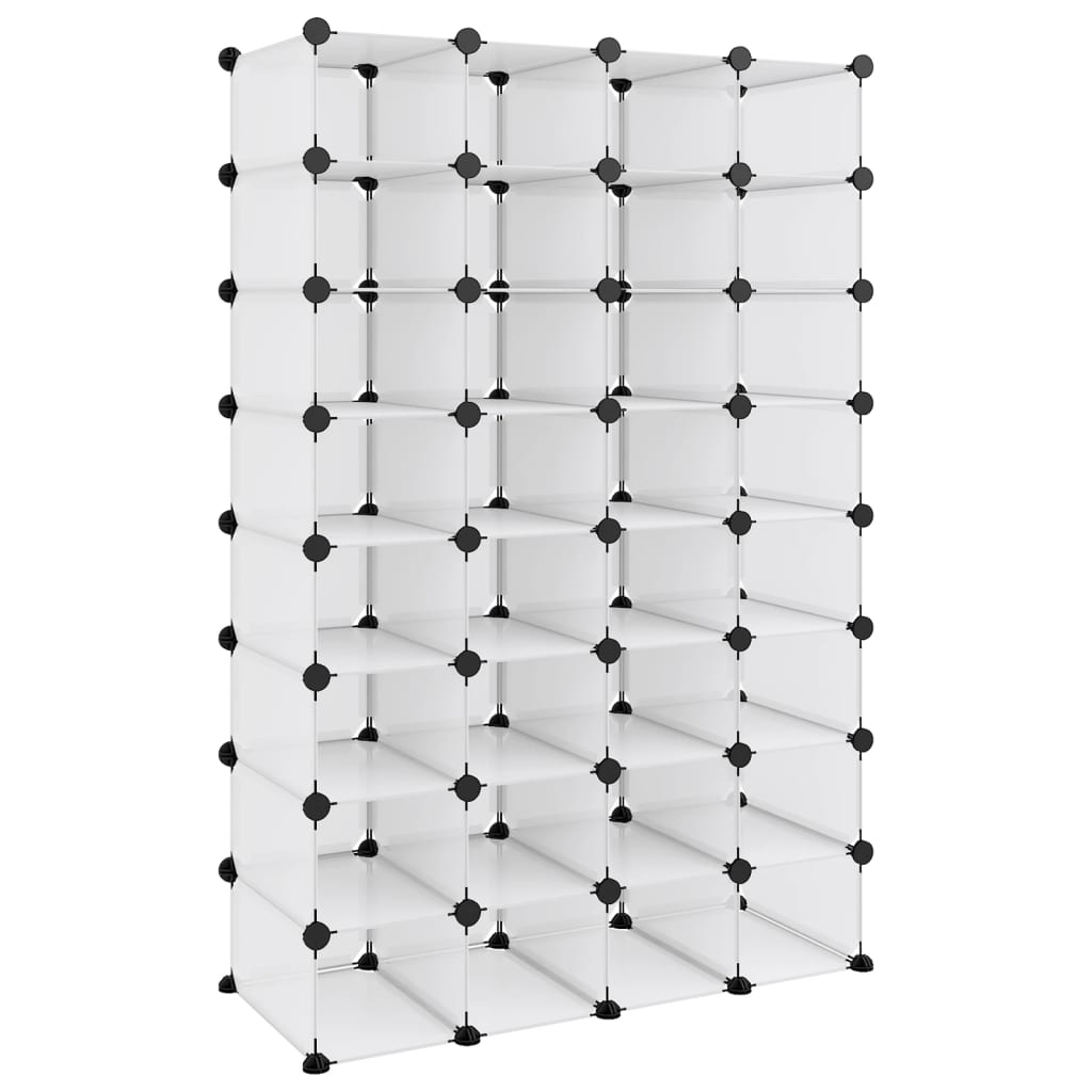 340559 vidaXL Παπουτσοθήκη Διαφανής 93x36,5x140 εκ. από Πολυπροπυλένιο