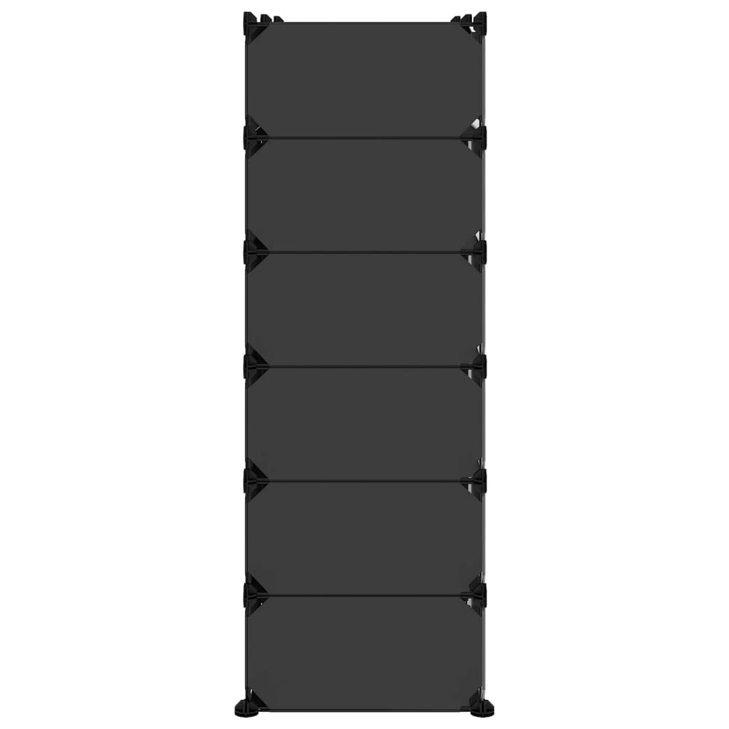 vidaXL Παπουτσοθήκη Μαύρη 94,5 x 36,5 x 106 εκ. από Πολυπροπυλένιο