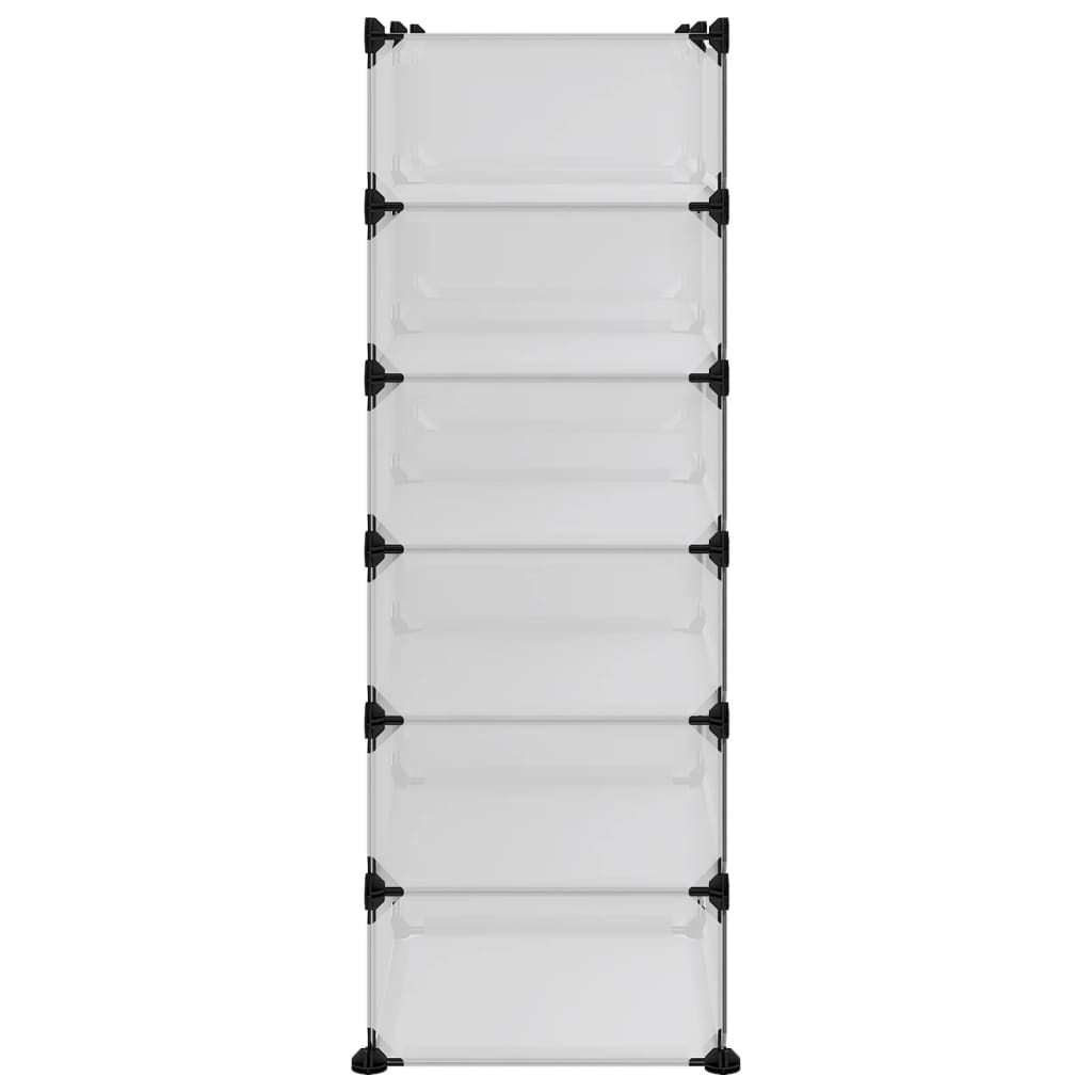 vidaXL Παπουτσοθήκη Διαφανής 94,5 x 36,5 x 106 εκ. από Πολυπροπυλένιο
