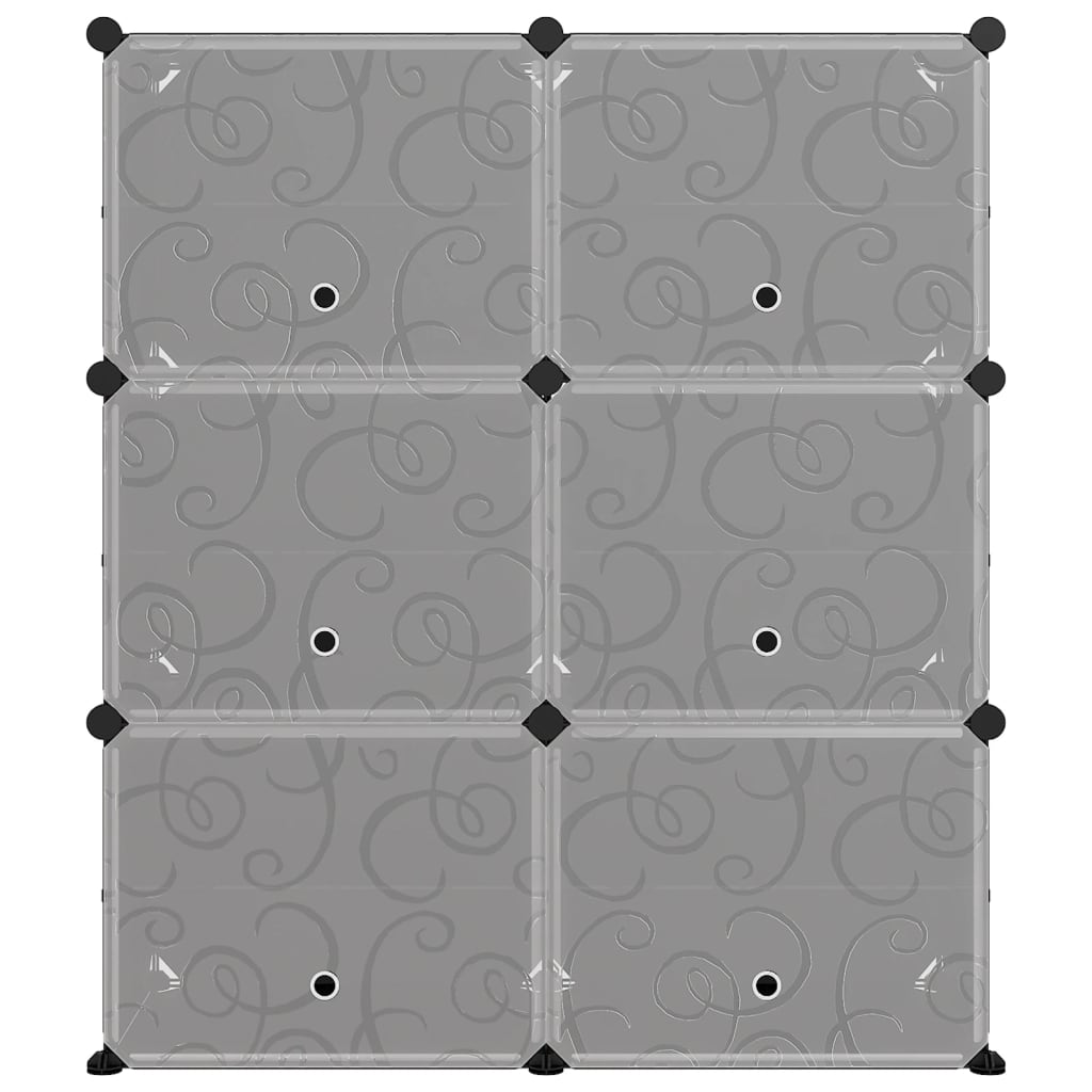 vidaXL Παπουτσοθήκη Μαύρη 84,5 x 31 x 93,5 εκ. από Πολυπροπυλένιο