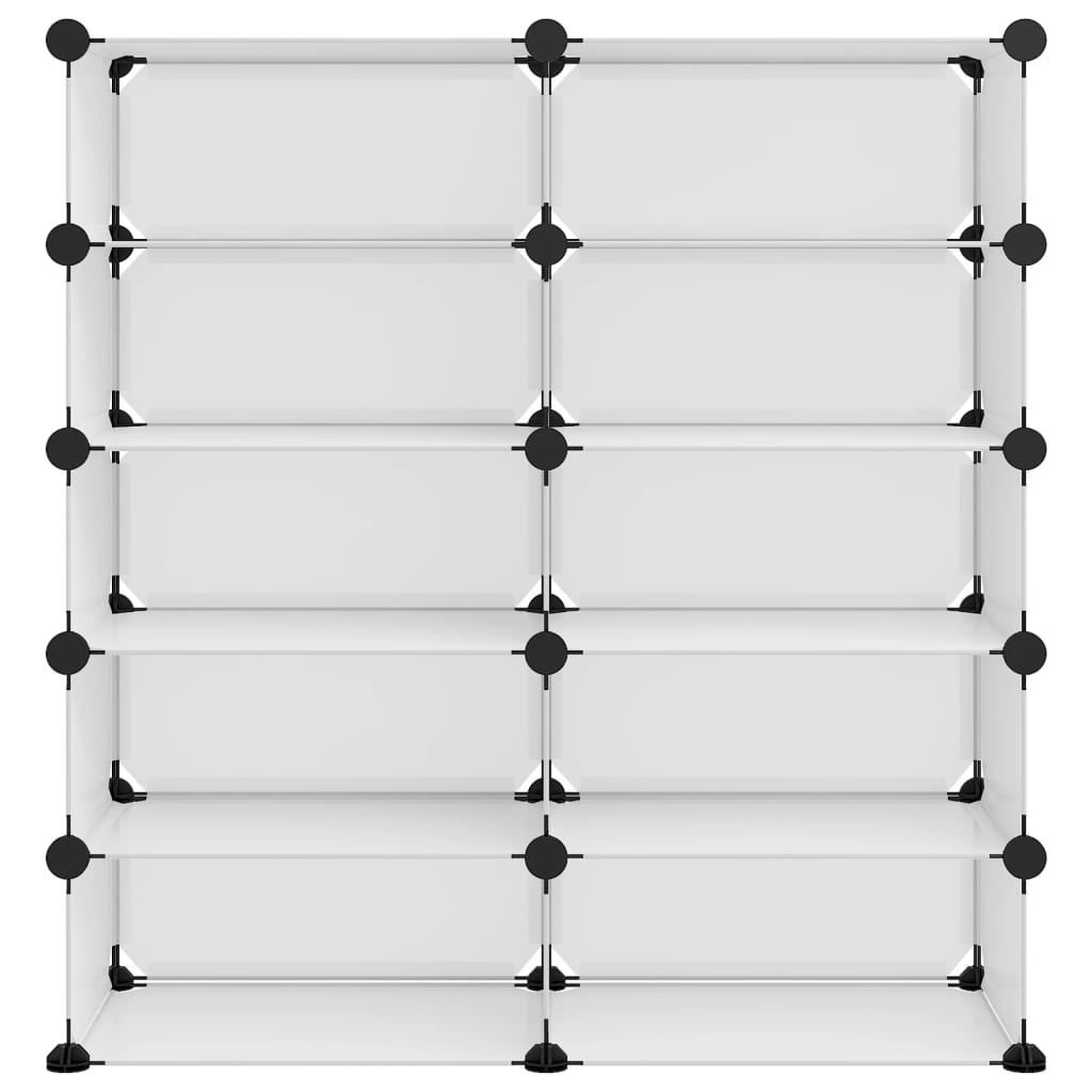 vidaXL Παπουτσοθήκη Διαφανής 84x32x88,5 εκ. από Πολυπροπυλένιο