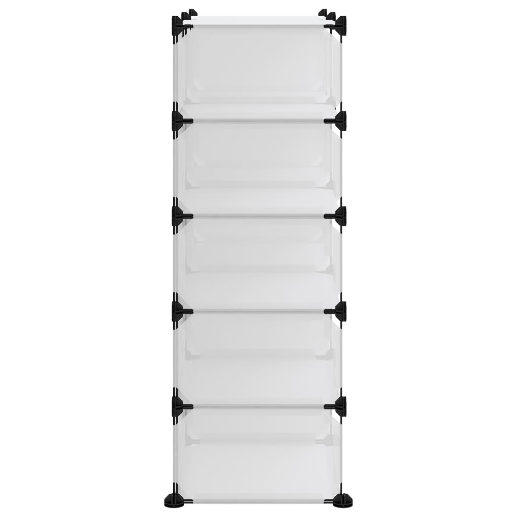 vidaXL Παπουτσοθήκη Διαφανής 84x32x88,5 εκ. από Πολυπροπυλένιο