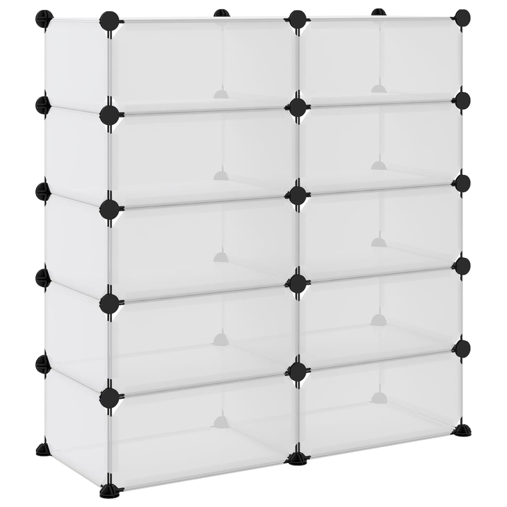 vidaXL Παπουτσοθήκη Διαφανής 84x32x88,5 εκ. από Πολυπροπυλένιο