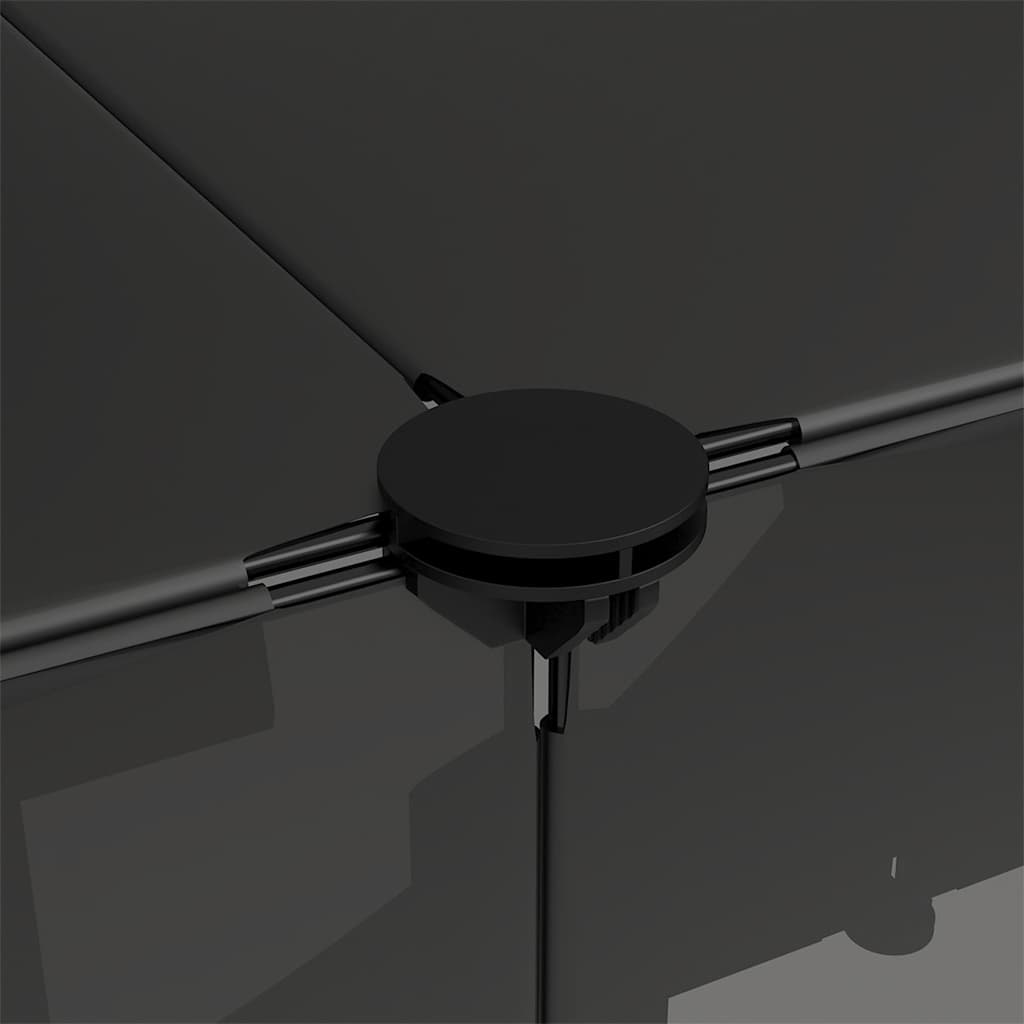 vidaXL Κλουβί Μικρών Ζώων Μαύρο 143x107x93 εκ. Πολυπροπυλένιο & Ατσάλι