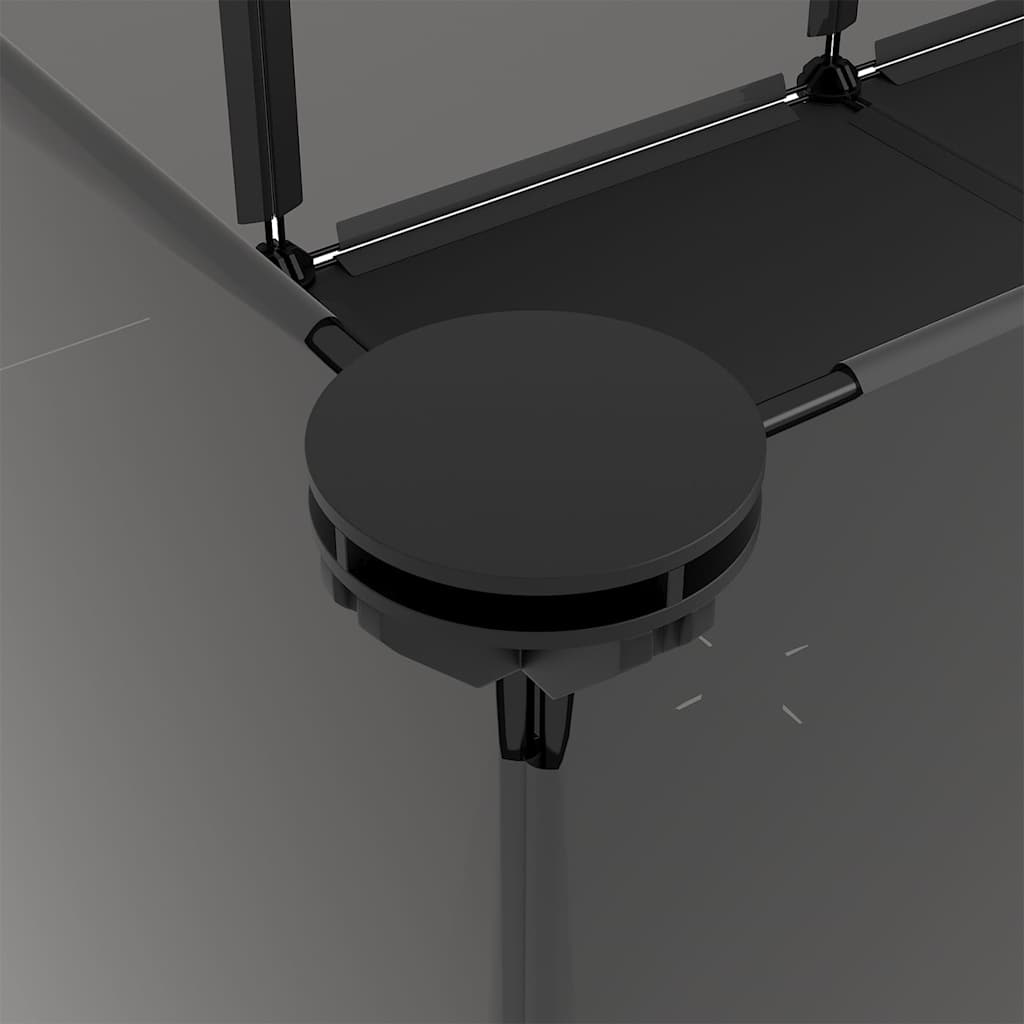 vidaXL Κλουβί Μικρών Ζώων Μαύρο 144x74x46,5 εκ. Πολυπροπυλένιο/Ατσάλι