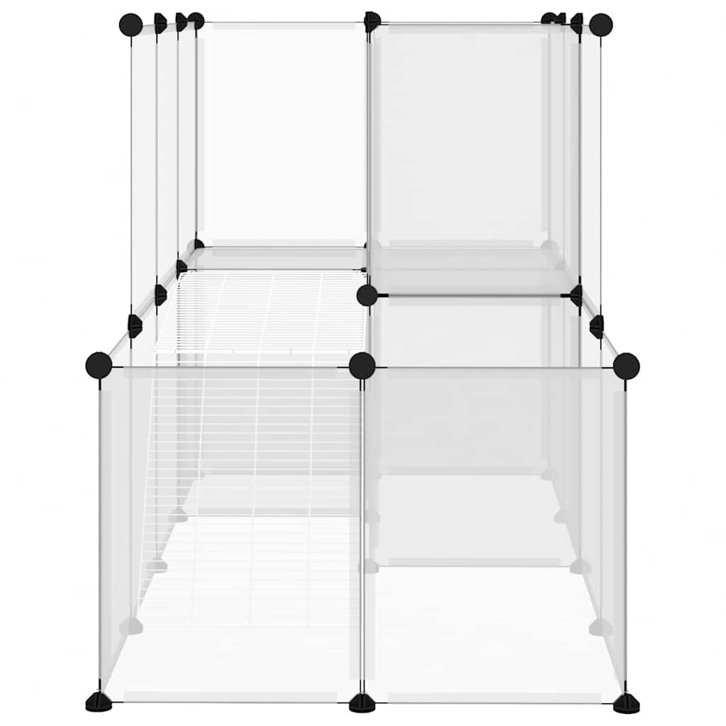 vidaXL Κλουβί Μικρών Ζώων Διαφανές 142x74x93 εκ. Πολυπροπυλένιο&Ατσάλι