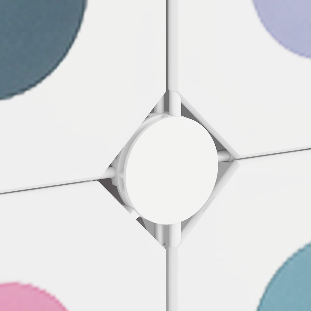 vidaXL Ντουλάπι Αποθήκευσης Παιδικό με 15 Κύβους Λευκό Πολυπροπυλένιο