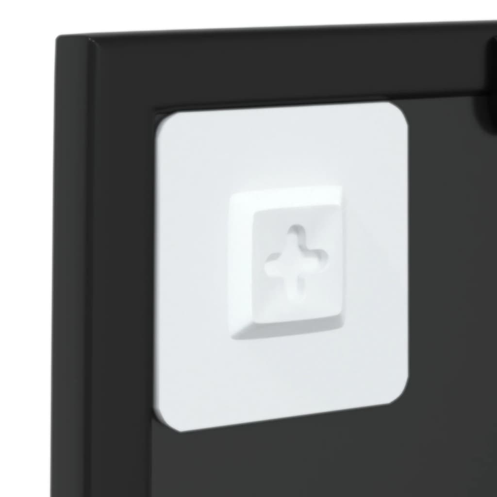 vidaXL Καθρέφτης Τοίχου Μαύρος 40 x 40 εκ. Μεταλλικός