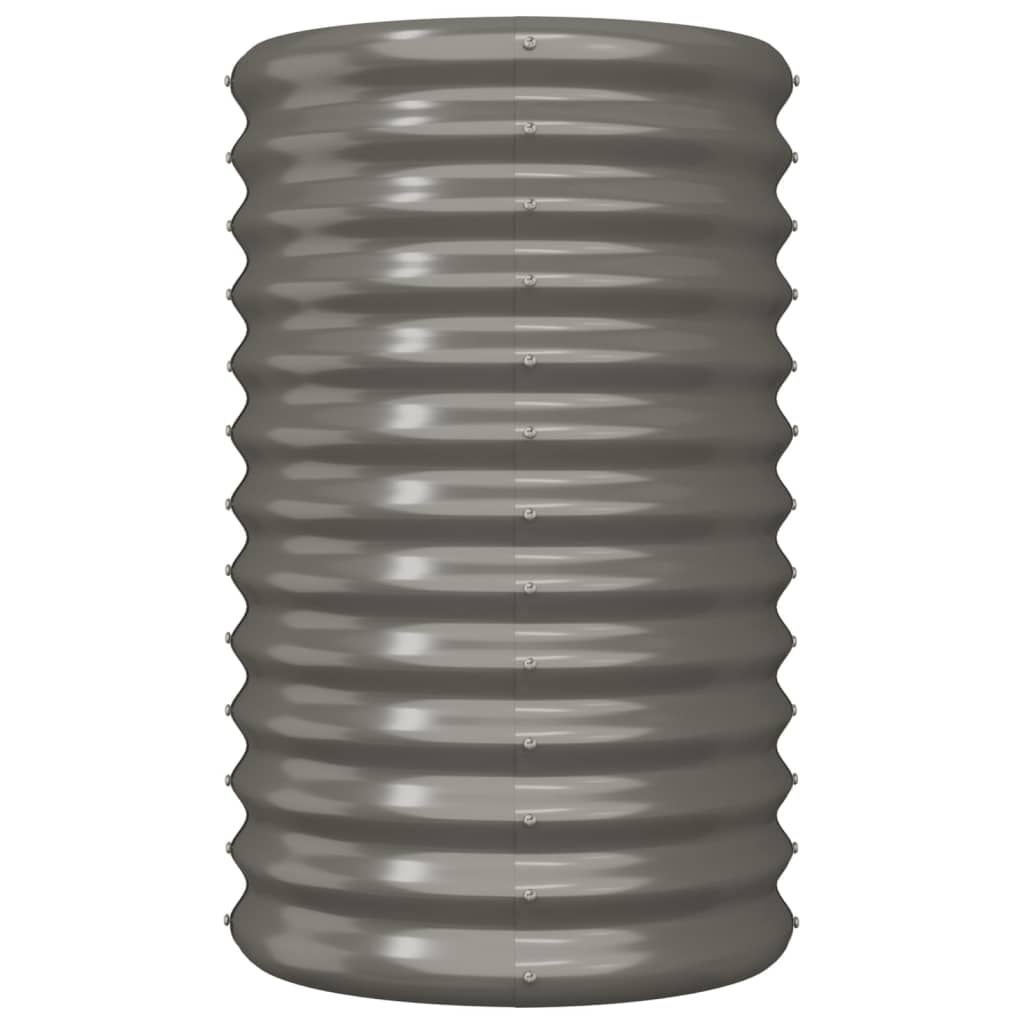 vidaXL Ζαρντινιέρα Γκρι 40x40x68 εκ. Γαλβανισμένος χάλυβας