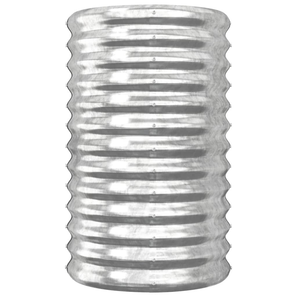 vidaXL Ζαρντινιέρα Ασημί 40x40x68 εκ. Γαλβανισμένος χάλυβας