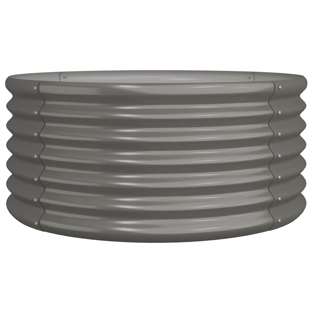 vidaXL Ζαρντινιέρα Γκρι 80x80x36 εκ. Γαλβανισμένος χάλυβας