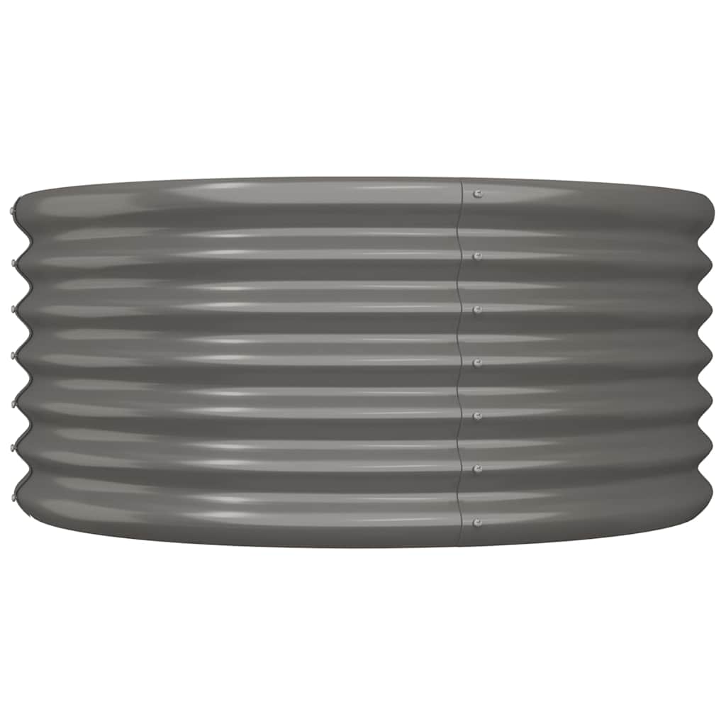 vidaXL Ζαρντινιέρα Γκρι 80x80x36 εκ. Γαλβανισμένος χάλυβας
