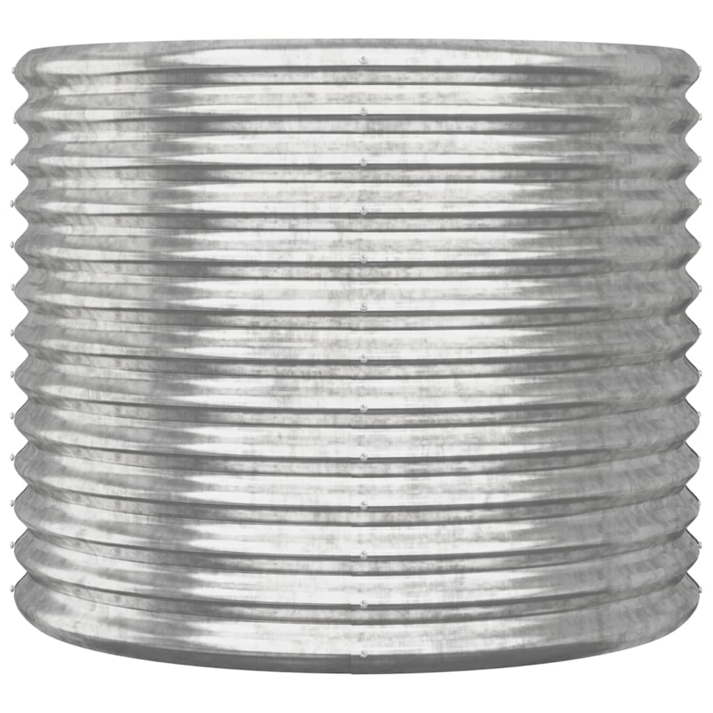 vidaXL Ζαρντινιέρα Ασημί 80x80x68 εκ. Γαλβανισμένος χάλυβας