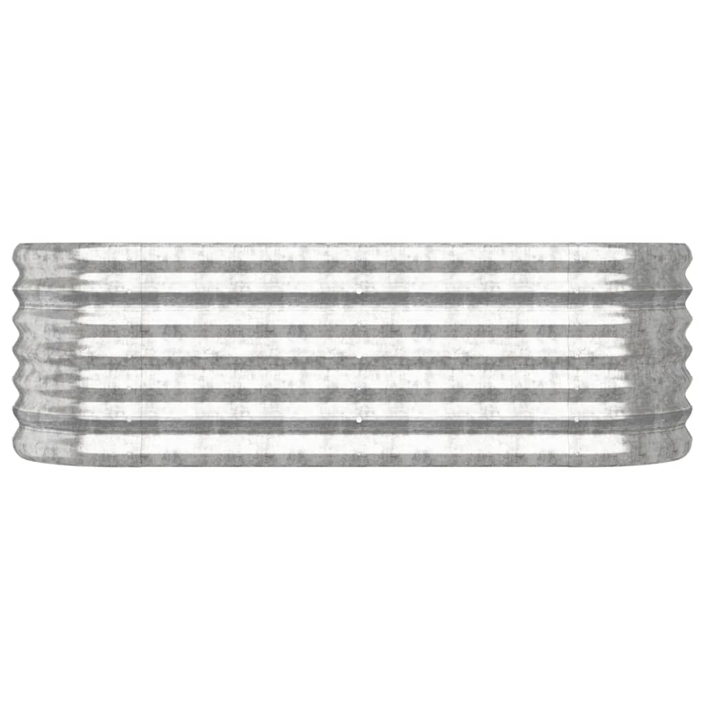 vidaXL Ζαρντινιέρα Υπερυψωμένη Ασημί 114x40x36 εκ. Γαλβανισμένος χάλυβας