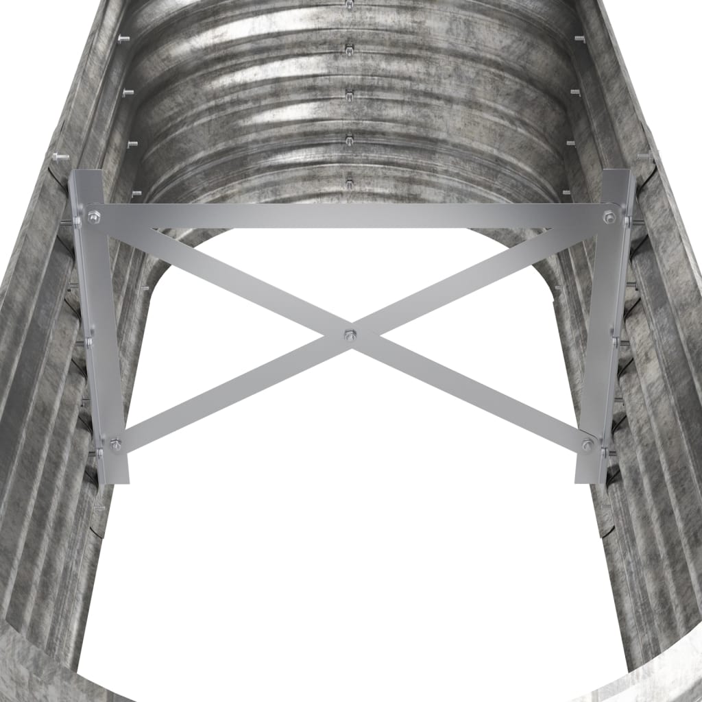 vidaXL Ζαρντινιέρα Υπερυψωμένη Ασημί 114x40x36 εκ. Γαλβανισμένος χάλυβας