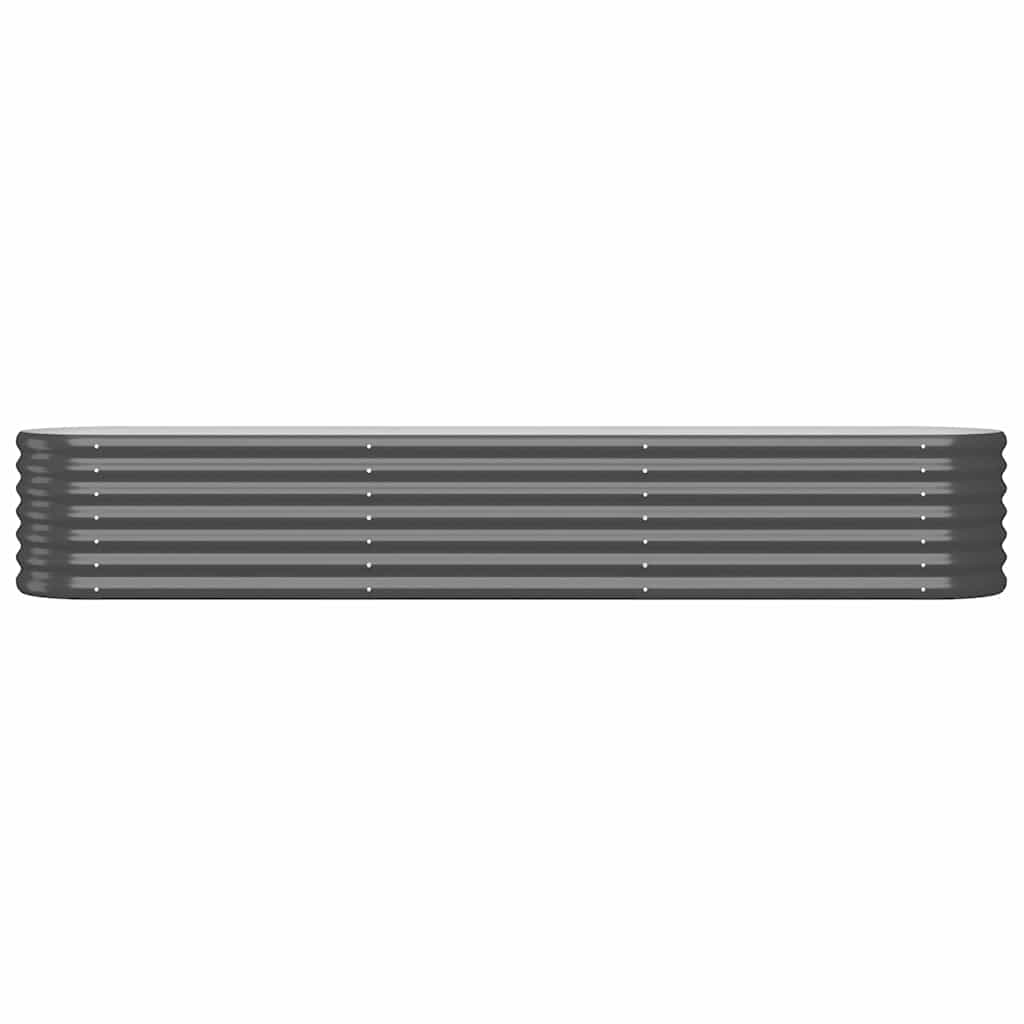 vidaXL Ζαρντινιέρα Ανθρακί 224x40x36 εκ Γαλβανισμένος χάλυβας