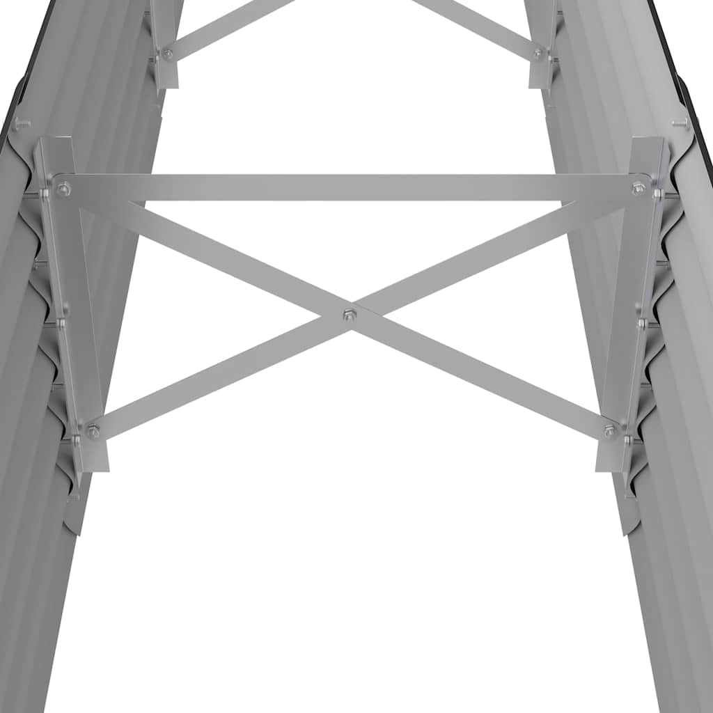 vidaXL Ζαρντινιέρα Ανθρακί 224x40x36 εκ Γαλβανισμένος χάλυβας
