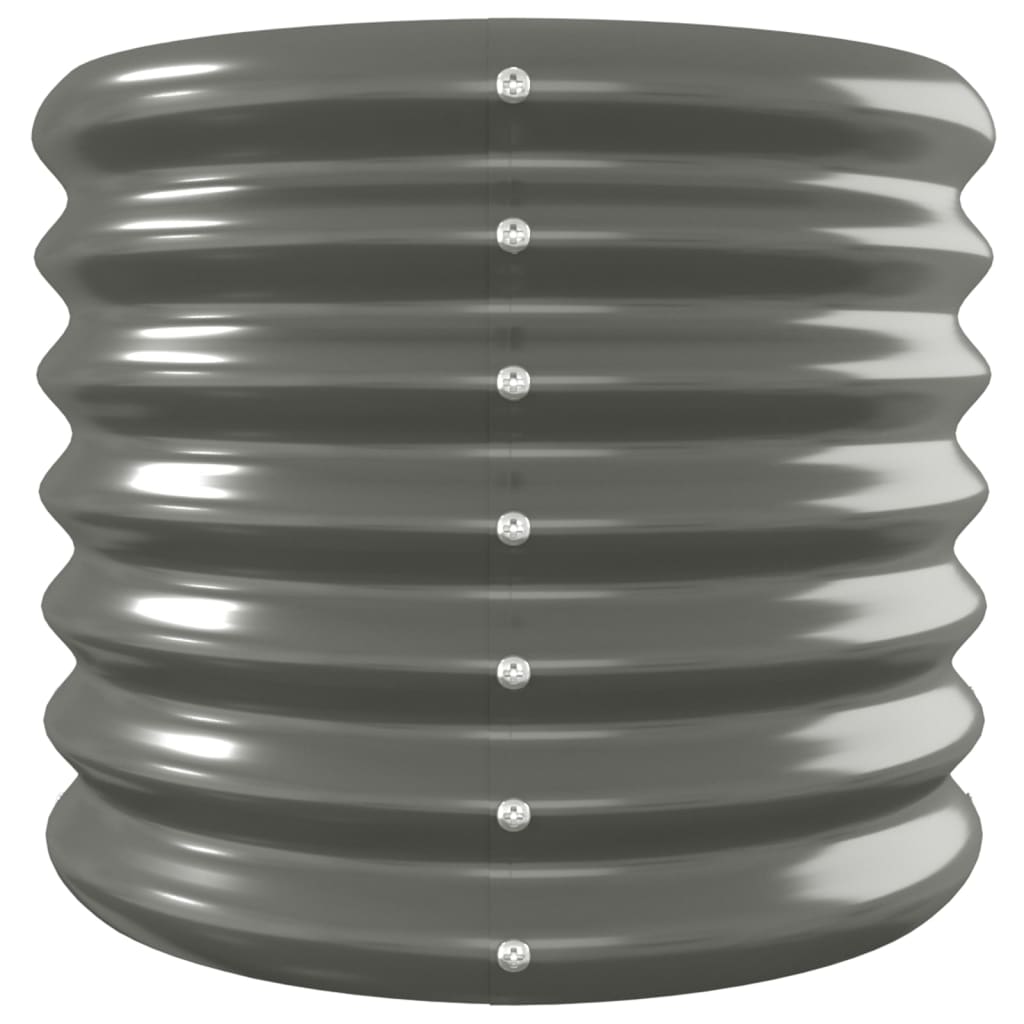vidaXL Ζαρντινιέρα Γκρι 260x40x36 εκ. Ατσάλι με Ηλεκτρ. Βαφή Πούδρας