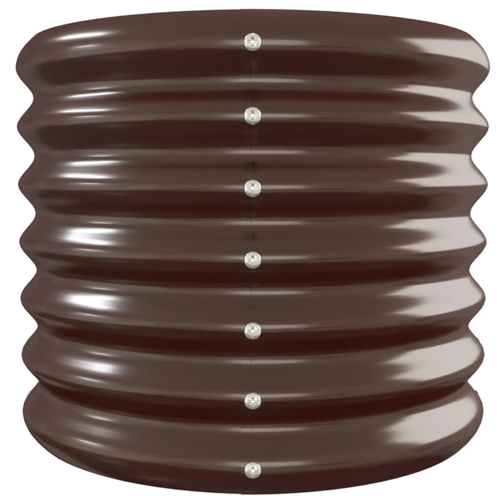 vidaXL Ζαρντινιέρα Καφέ 260x40x36 εκ. Ατσάλι με Ηλεκτρ. Βαφή Πούδρας