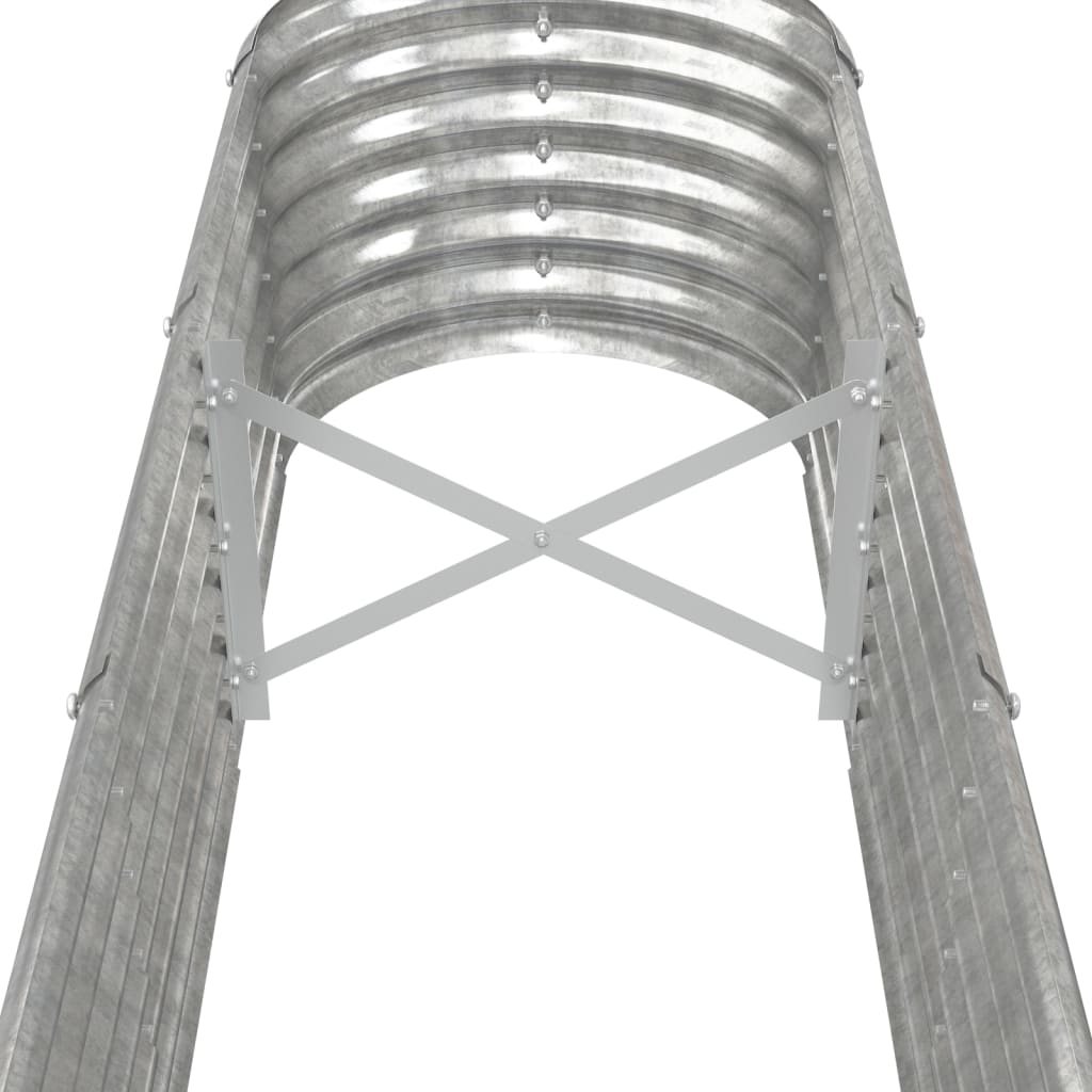 vidaXL Ζαρντινιέρα Ασημί 260x40x36 εκ. Ατσάλι με Ηλεκτρ. Βαφή Πούδρας