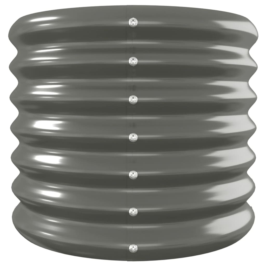 vidaXL Ζαρντινιέρα Γκρι 332x40x36 εκ. Ατσάλι με Ηλεκτρ. Βαφή Πούδρας