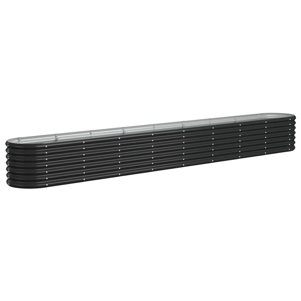 vidaXL Ζαρντινιέρα Ανθρακί 332x40x36 εκ Ατσάλι με Ηλεκτρ. Βαφή Πούδρας