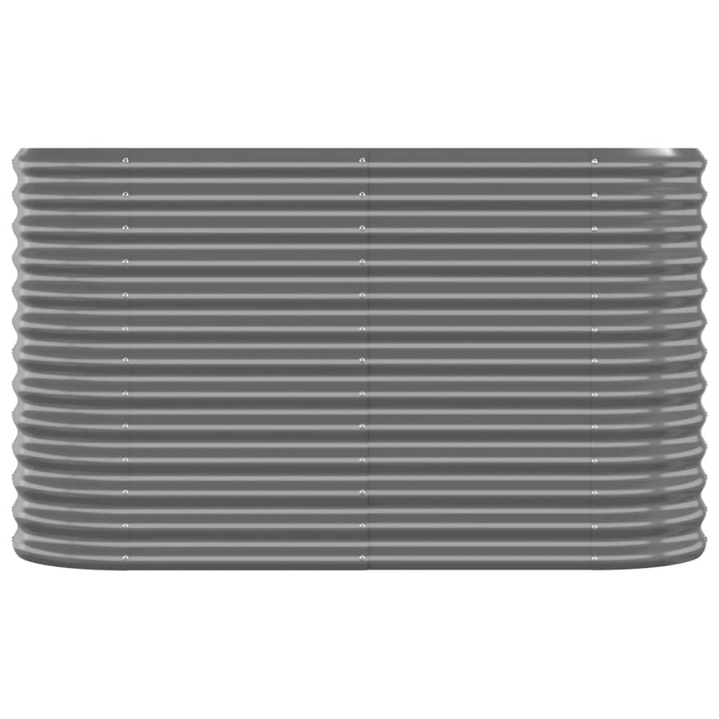 vidaXL Ζαρντινιέρα Γκρι 114x40x68 εκ. Ατσάλι με Ηλεκτρ. Βαφή Πούδρας
