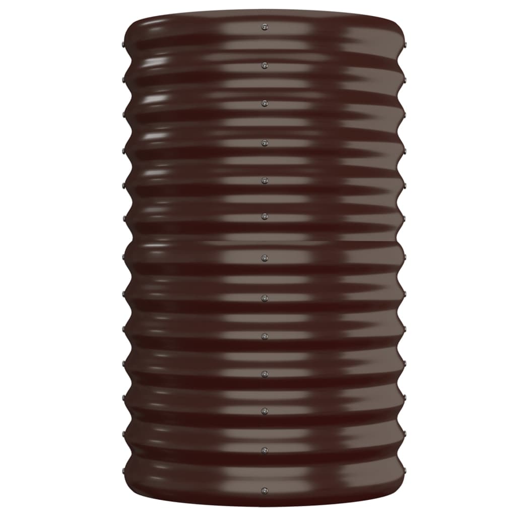 vidaXL Ζαρντινιέρα Καφέ 152x40x68 εκ. Ατσάλι με Ηλεκτρ. Βαφή Πούδρας