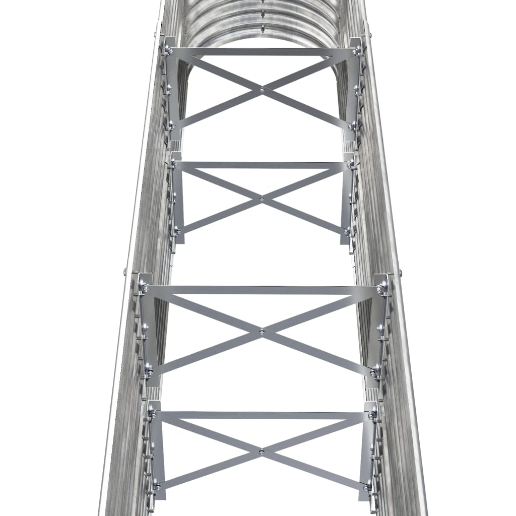 vidaXL Ζαρντινιέρα Ασημί 152x40x68 εκ. Γαλβανισμένος χάλυβας