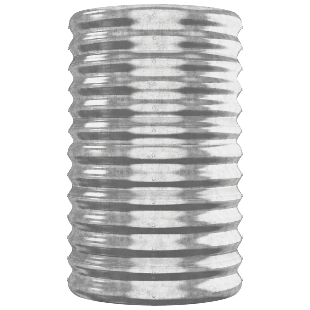 vidaXL Ζαρντινιέρα Ασημί 260x40x68 εκ. Ατσάλι με Ηλεκτρ. Βαφή Πούδρας