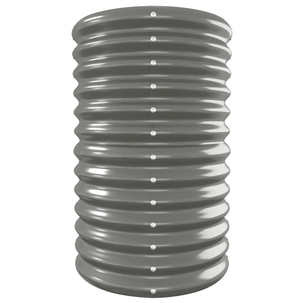 vidaXL Ζαρντινιέρα Γκρι 332x40x68 εκ. Ατσάλι με Ηλεκτρ. Βαφή Πούδρας