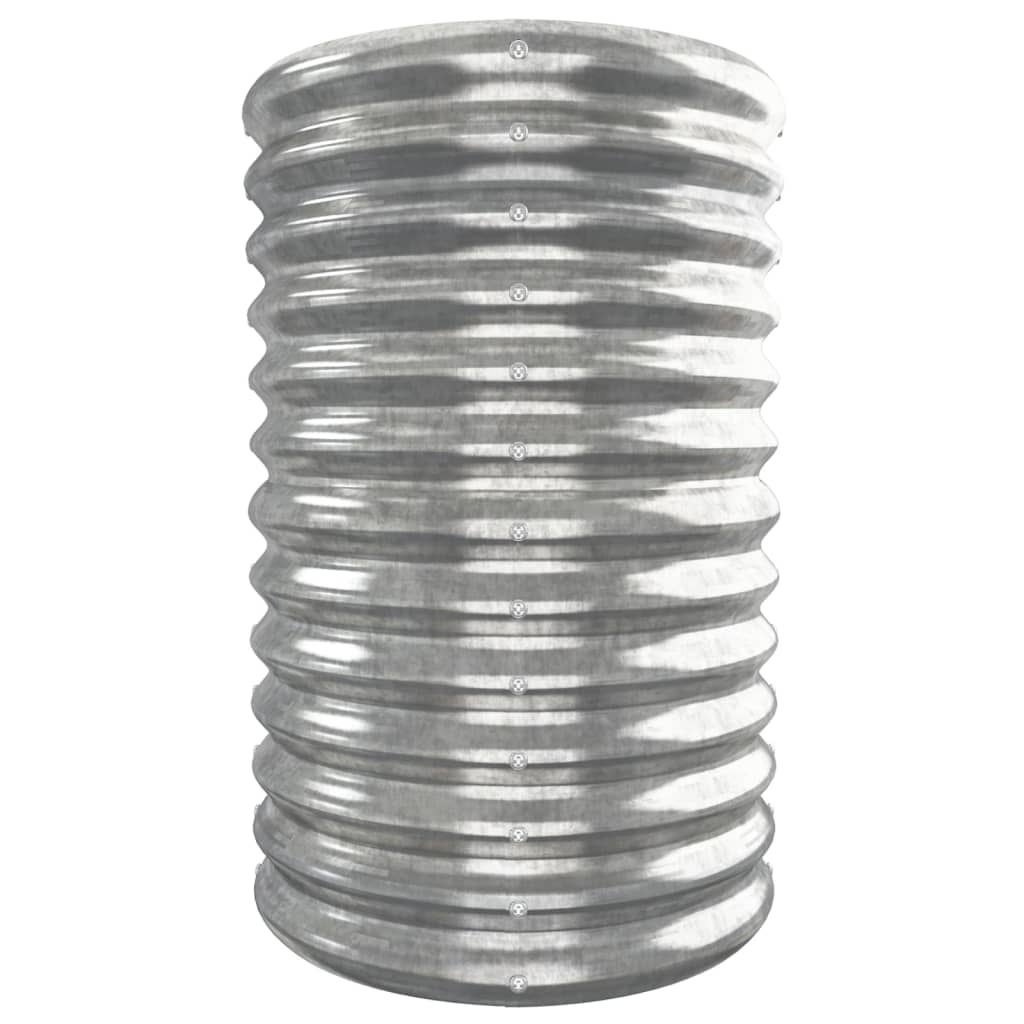 vidaXL Ζαρντινιέρα Ασημί 332x40x68 εκ. Γαλβανισμένος χάλυβας