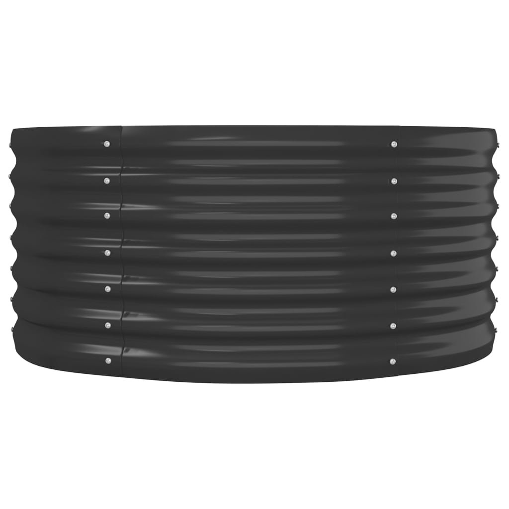 vidaXL Ζαρντινιέρα Ανθρακί 152x80x36 εκ Ατσάλι με Ηλεκτρ. Βαφή Πούδρας