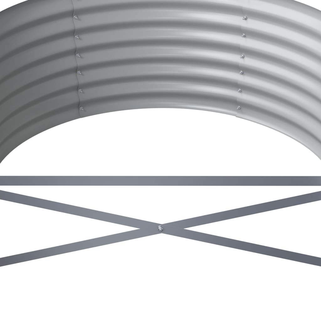 vidaXL Ζαρντινιέρα Ασημί 296x80x36 εκ. Γαλβανισμένος χάλυβας