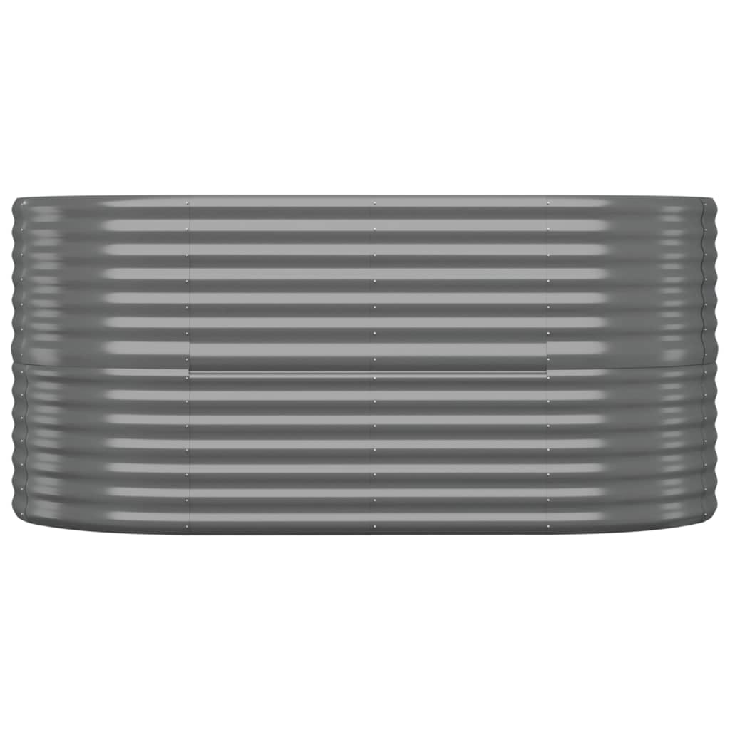vidaXL Ζαρντινιέρα Γκρι 152x80x68 εκ. Ατσάλι με Ηλεκτρ. Βαφή Πούδρας