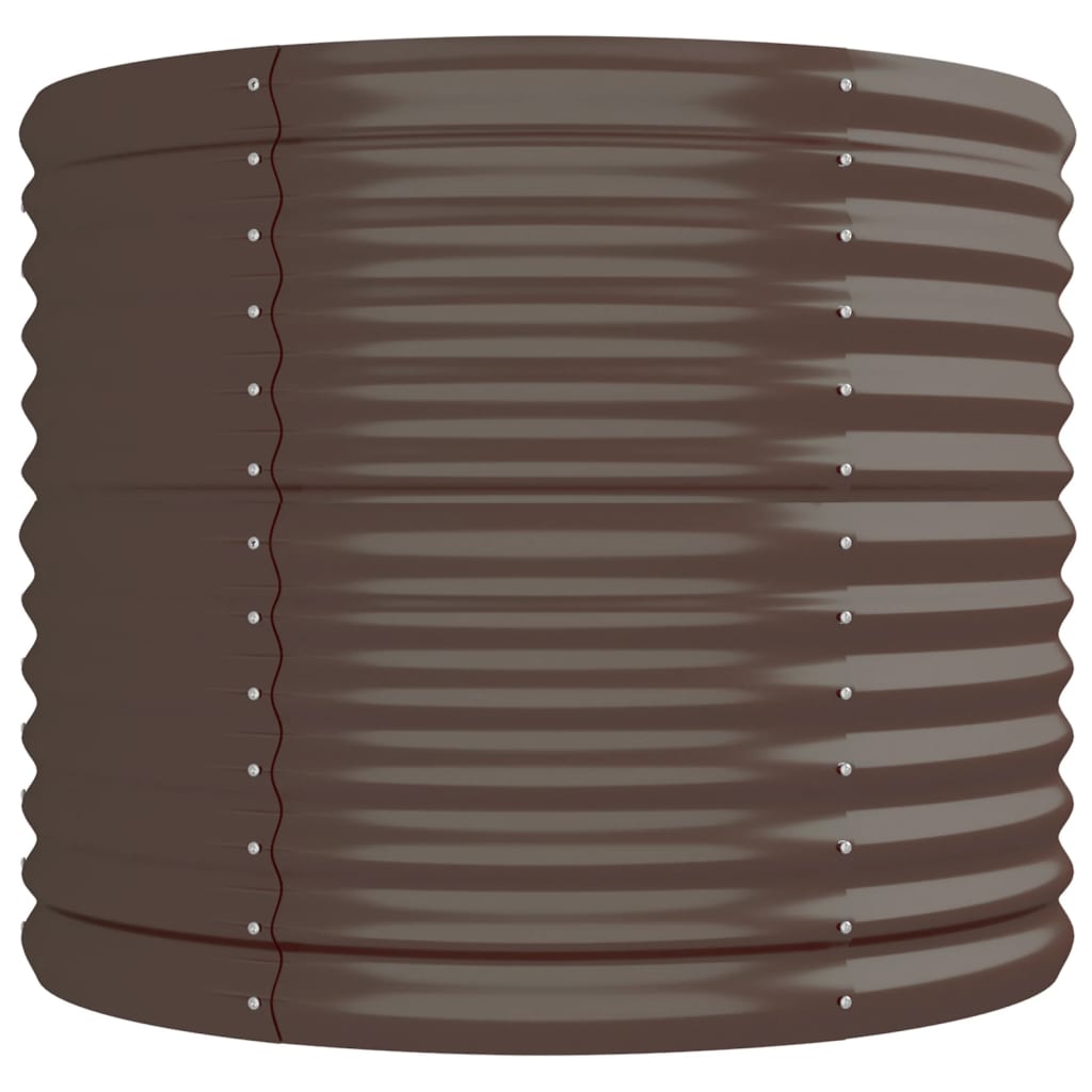 vidaXL Ζαρντινιέρα Καφέ 296x80x68 εκ. Ατσάλι με Ηλεκτρ. Βαφή Πούδρας