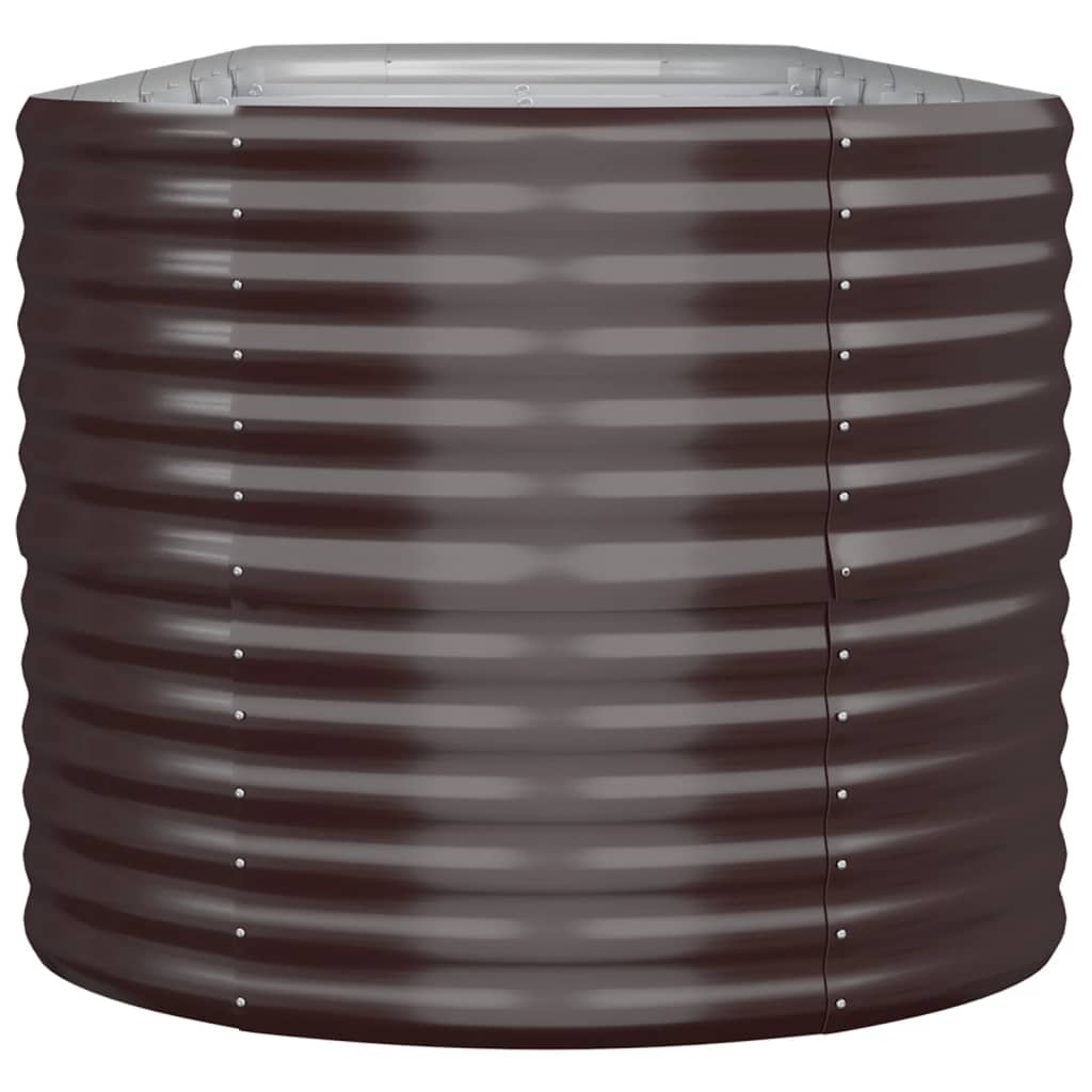 vidaXL Ζαρντινιέρα Καφέ 368x80x68 εκ. Ατσάλι με Ηλεκτρ. Βαφή Πούδρας