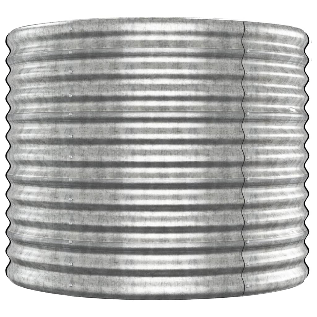 vidaXL Ζαρντινιέρα Ασημί 512x80x68 εκ. Ατσάλι με Ηλεκτρ. Βαφή Πούδρας