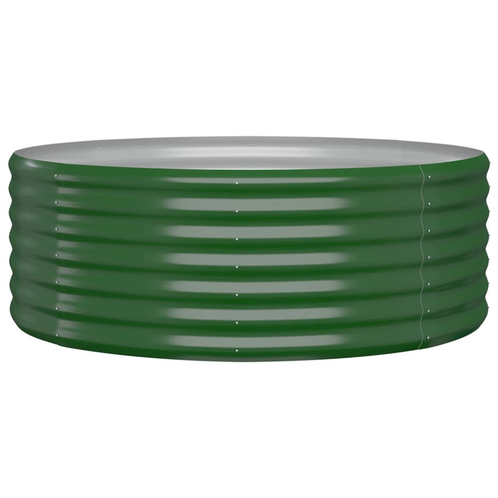 vidaXL Ζαρντινιέρα Πράσινη 100x100x36εκ Ατσάλι με Ηλεκτρ. Βαφή Πούδρας