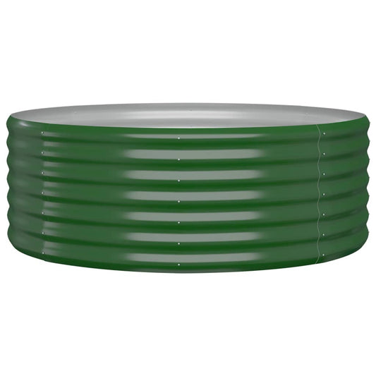 vidaXL Ζαρντινιέρα Πράσινη 100x100x36εκ Ατσάλι με Ηλεκτρ. Βαφή Πούδρας