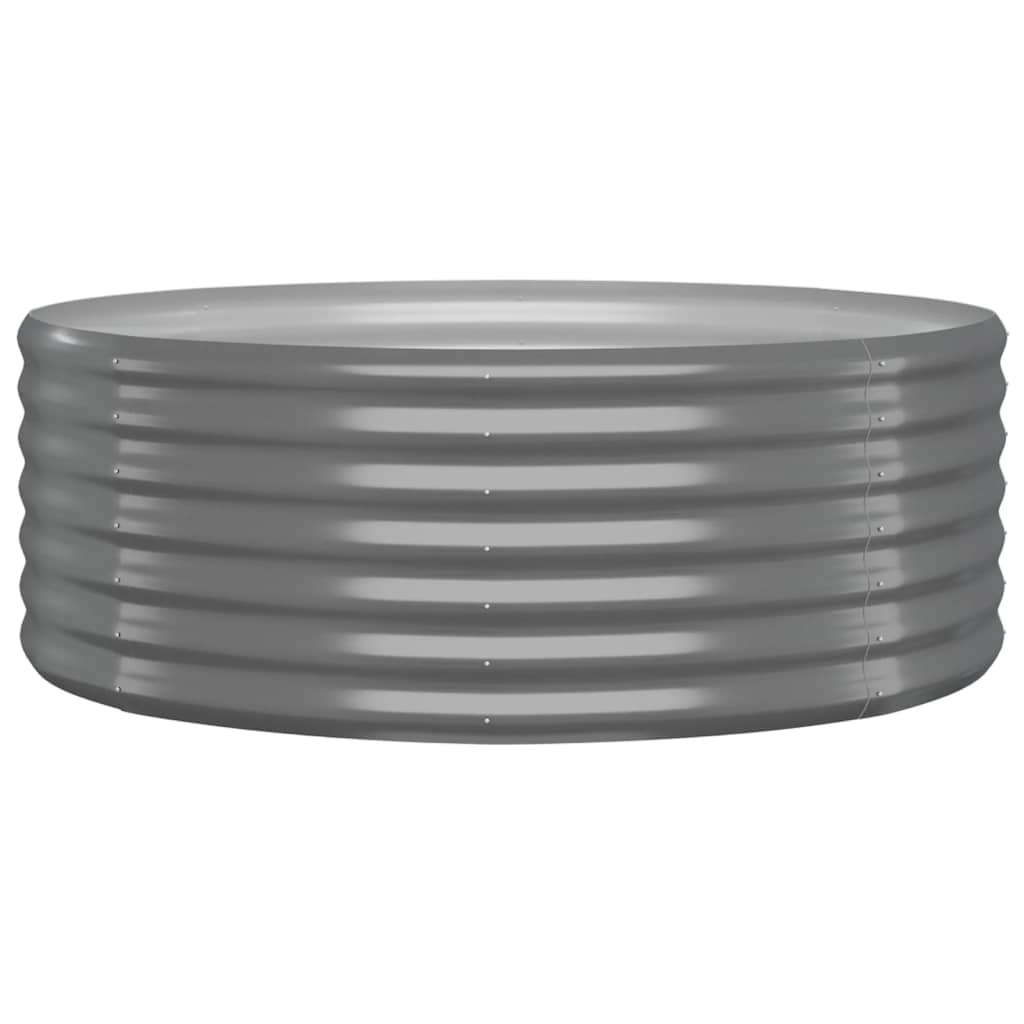 vidaXL Ζαρντινιέρα Γκρι 100x100x36 εκ. Ατσάλι με Ηλεκτρ. Βαφή Πούδρας