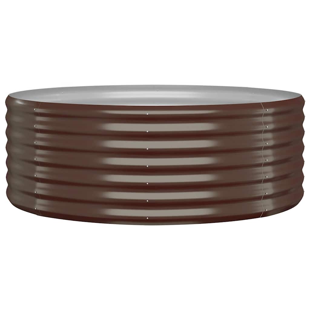 vidaXL Ζαρντινιέρα Καφέ 100x100x36 εκ. Γαλβανισμένος χάλυβας
