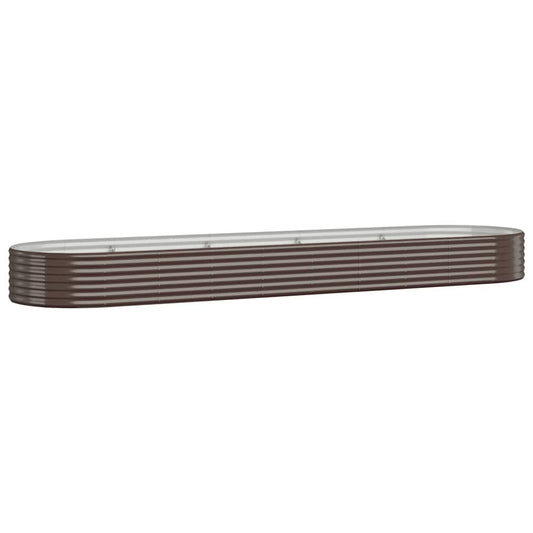 vidaXL Ζαρντινιέρα Καφέ 396x100x36 εκ. Γαλβανισμένος χάλυβας
