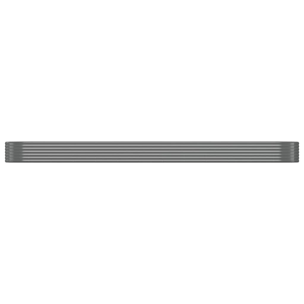 vidaXL Ζαρντινιέρα Γκρι 507x100x36 εκ. Ατσάλι με Ηλεκτρ. Βαφή Πούδρας