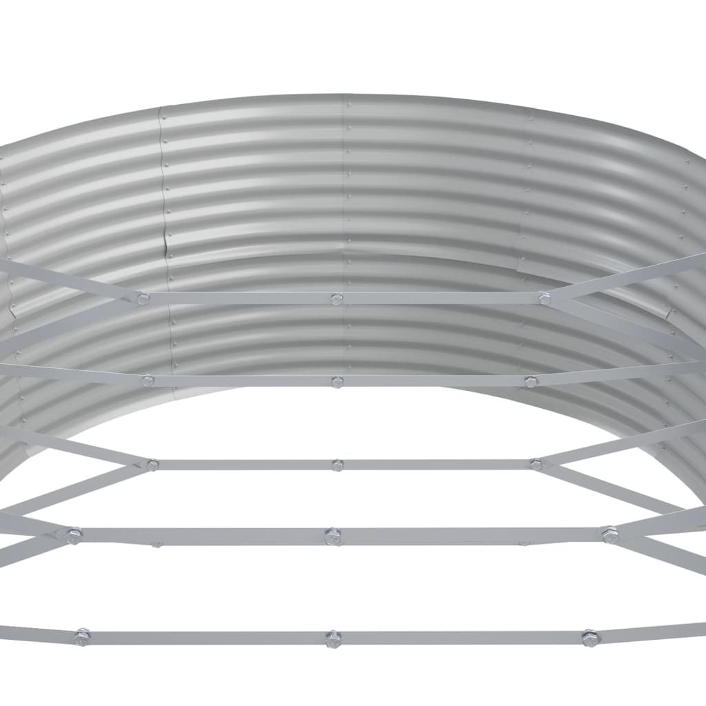 vidaXL Ζαρντινιέρα Πράσινη 544x100x36 εκ. Γαλβανισμένος χάλυβας Πούδρας